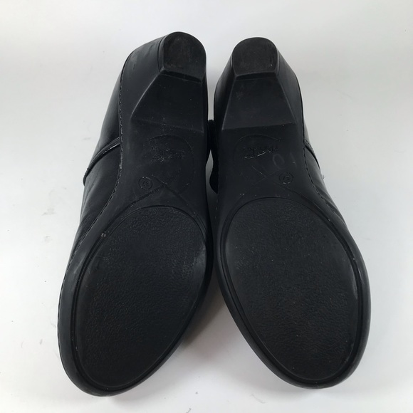 Dansko Mary Jane Shoes Black Leather Strap Shoe Heel Wedge - Picture 6 of 11